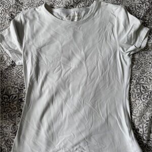Aritzia white golden workout shirt